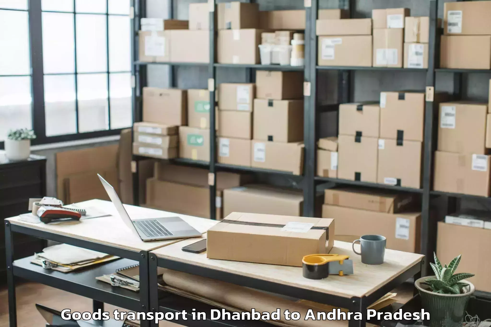 Quality Dhanbad to Maddipadu Goods Transport